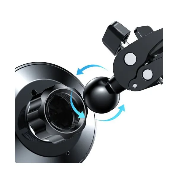 Joyroom Car Mount bezdrôtový Charger MagSafe Clamp Holder (Air Outlet Verison) 4.5-6.7 inch, 15W, čierna (JR-ZS240-AIR)