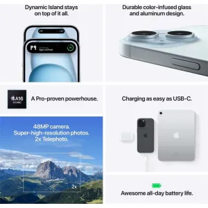 Apple iPhone 15 128GB Blue, MTP43SX/A