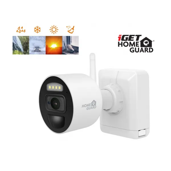 iGET HOMEGUARD HGNVK88002P - Kamerový systém s batériovými kamerami FullHD, sada 2 kamier + rekordér NVR