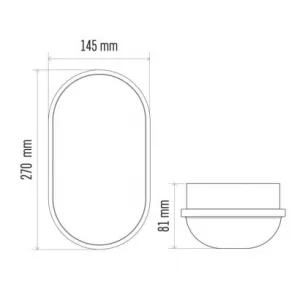 EMOS Lighting LED prisadené svietidlo QARI, oválné biele 20W neutrálna b., IP65