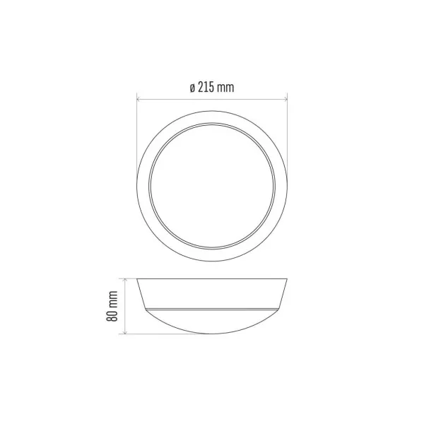 EMOS Lighting LED prisadené svietidlo ZURI, kruhové č/b 14W neutrálna biela