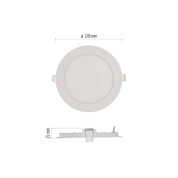 EMOS Lighting LED vstavané svietidlo NEXXO, kruhové, biely, 12W, teplá biela