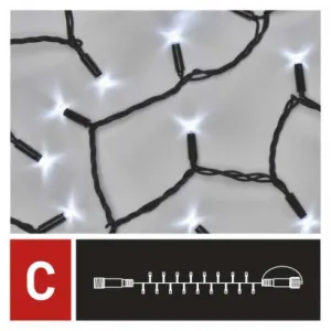 EMOS Lighting Profi LED spoj. reťaz preblikávajúca, 10 m, vonkajšia aj vnútorná, studená biela