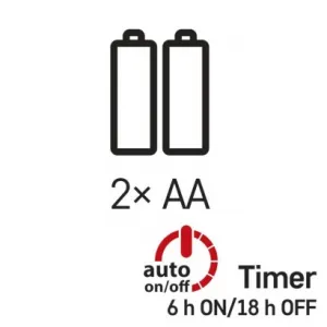 EMOS Lighting LED vianočná nano reťaz, 1,9 m, 2x AA, vnútorná, multicolor, časovač