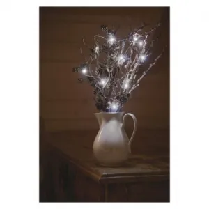 EMOS Lighting LED vianočná nano reťaz, 1,9 m, 2x AA, vnútorná, studená biela, časovač