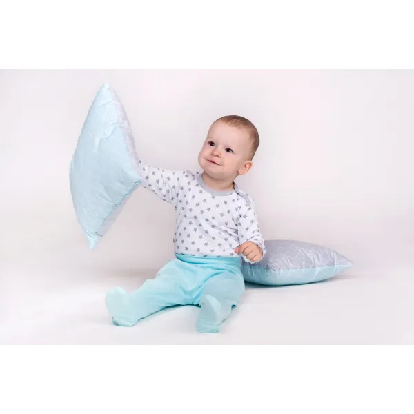 Dojčenské body New Baby Classic II sivé s hviezdičkami 80 (9-12m)