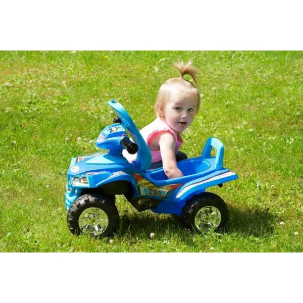 Detské odrážadlo so zvukom Štvorkolka Baby Mix sivá