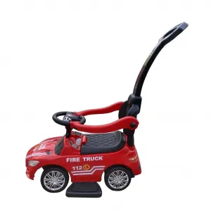 Detské odrážadlo so zvukom Baby Mix POŽIARNICI červené