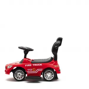 Detské odrážadlo so zvukom Baby Mix POŽIARNICI červené