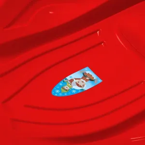 Detský sánkovací klzák Mušľa Baby Mix PREMIUM KOMFORT 80 cm červený
