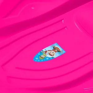 Detský sánkovací klzák Mušľa Baby Mix PREMIUM KOMFORT 80 cm ružový
