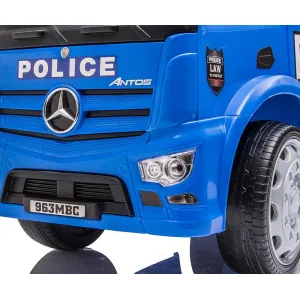 Detské odrážadlo so zvukom Mercedes Milly Mally POLICE modré