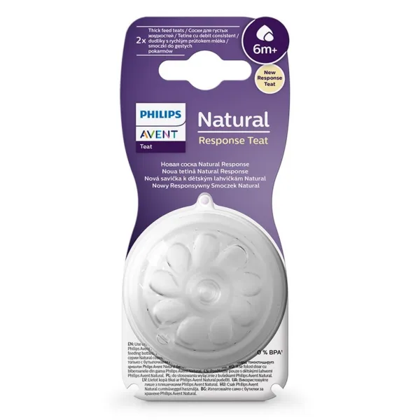 Avent Natural Response Cumlík na fľašu 6m 2 ks