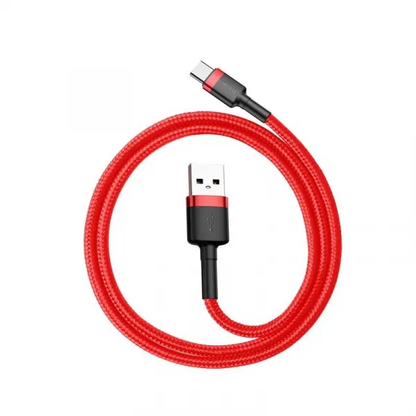 Baseus Type-C Cafule cable 3A 1m Red + Red (CATKLF-B09)