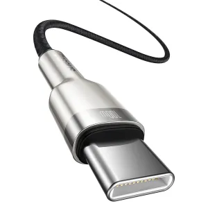 Baseus Cafule Series USB-C samec na USB-C samec nabíjací/dátový kábel s kovovými koncovkami 100 W 2 m, čierny