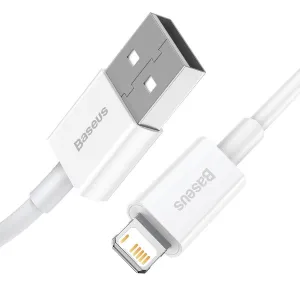 Kábel USB na Lightning Baseus Superior Series, 2,4 A, 2 m (biely) 026223