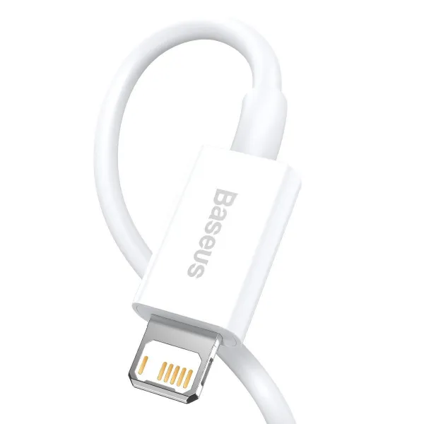 Kábel USB na Lightning Baseus Superior Series, 2,4 A, 2 m (biely) 026223