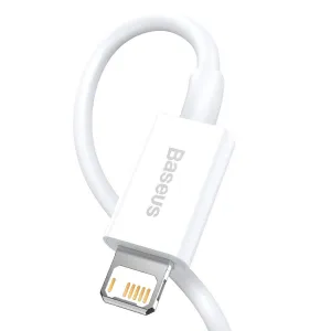 Kábel USB na Lightning Baseus Superior Series, 2,4 A, 2 m (biely) 026223
