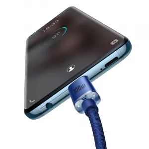 Kábel Baseus Crystal Shine USB-C na USB-C, 100 W, 1,2 m (modrý) 030621