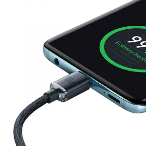 Baseus Crystal Shine Series USB-C / USB-C 100W 2m nabíjací / dátový kábel, čierny