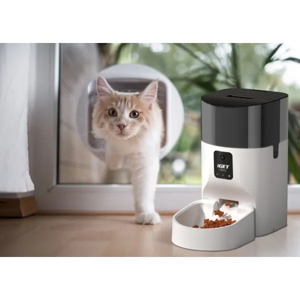 iGET HOME Feeder 9LC - automatické krmítko pre domácich miláčikov na suché kŕmino, kamera