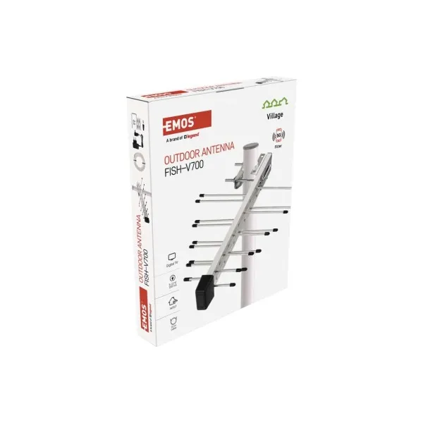 EMOS Anténa univerzálna VILLAGE FISH–V700, DVB-T2, DAB, filter LTE/4G/5G
