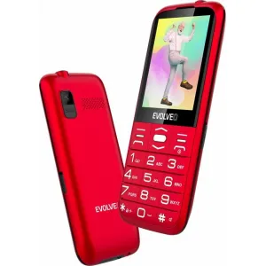 Evolveo EasyPhone XO, mobilný telefón pre seniorov s nabíjacím stojanom, červený EP-630-XOR