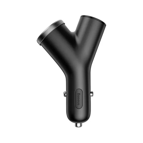 Baseus Car Charger Y-type dual USB + cigarette lighter extended, 3.4A, čierna (CCALL-YX01)