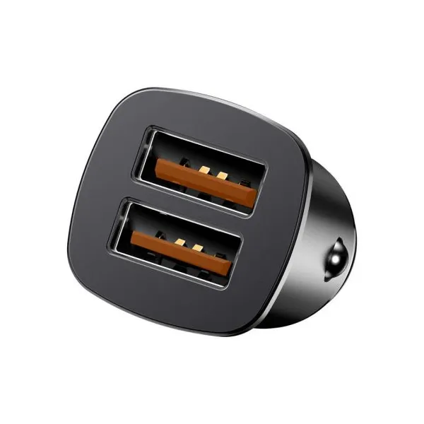 Baseus Square 2xUSB QC3.0 5A 30W nabíjačka do auta (čierna) 018455