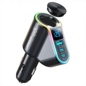 Joyroom nabíjačka do auta JR-CL21, 4v1, 1x USB QC3.0, 2x USB-C PD 150W (čierna) 044731