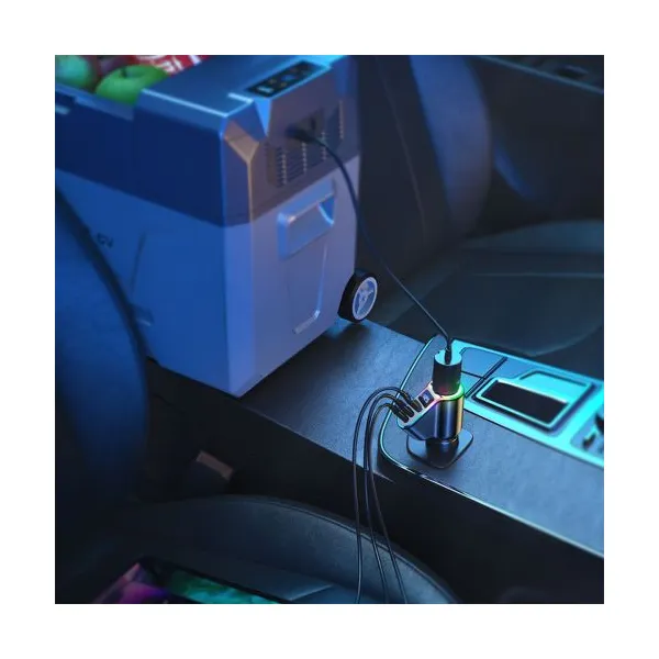 Joyroom nabíjačka do auta JR-CL21, 4v1, 1x USB QC3.0, 2x USB-C PD 150W (čierna) 044731