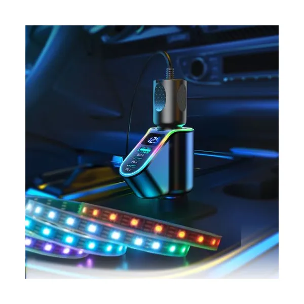 Joyroom nabíjačka do auta JR-CL21, 4v1, 1x USB QC3.0, 2x USB-C PD 150W (čierna) 044731