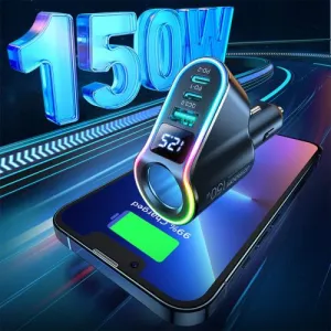 Joyroom nabíjačka do auta JR-CL21, 4v1, 1x USB QC3.0, 2x USB-C PD 150W (čierna) 044731