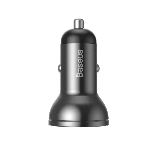 Baseus Adaptér 2xUSB 24W + Kábel 3in1 Micro USB/ Lightning /Type C 1,2 meter, Čierny