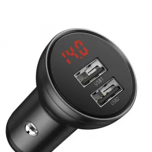 Baseus Adaptér 2xUSB 24W + Kábel 3in1 Micro USB/ Lightning /Type C 1,2 meter, Čierny
