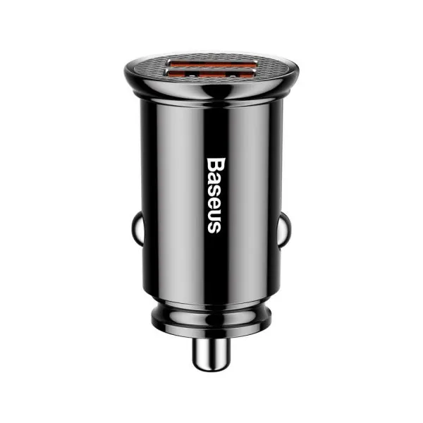 Baseus Circular 2xUSB QC3.0 5A 30W nabíjačka do auta (čierna) 017493