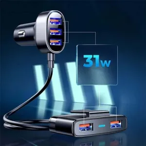 Joyroom JR-CL03 5xUSB nabíjačka do auta (čierna) 044897