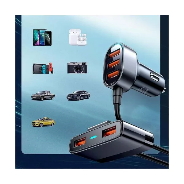Joyroom JR-CL03 5xUSB nabíjačka do auta (čierna) 044897