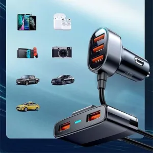 Joyroom JR-CL03 5xUSB nabíjačka do auta (čierna) 044897