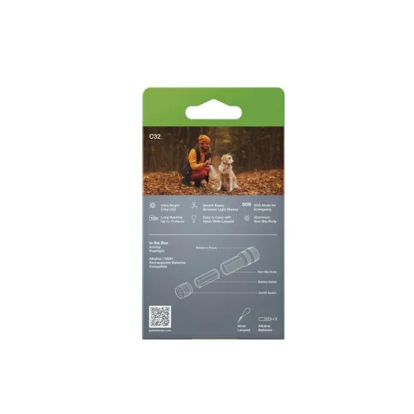 CREE LED ručné svietidlo GP C32, 300 lm, 3× AAA, fokus