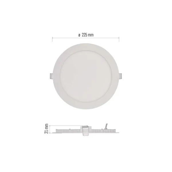 EMOS Lighting LED vstavané svietidlo NEXXO, kruhové, biely, 18W, teplá biela