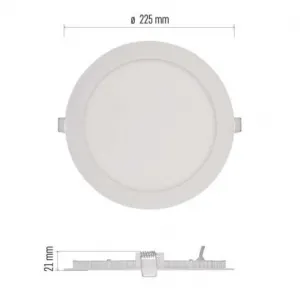 EMOS Lighting LED vstavané svietidlo NEXXO, kruhové, biely, 18W, teplá biela