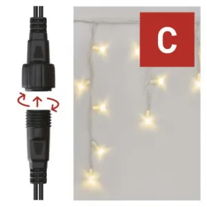 EMOS Lighting Profi LED spojovacia reťaz biela – cencúle, 3 m, vonkajšia, teplá biela