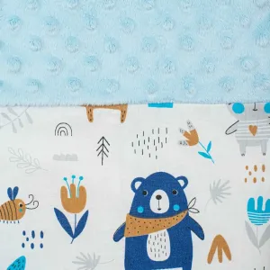 Luxusné hniezdočko s vankúšikom a perinkou New Baby z Minky modré
