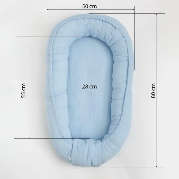 Mušelínové hniezdočko pre bábätko New Baby biela