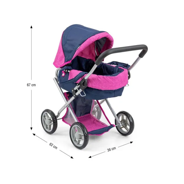 Kočík pre bábiky Milly Mally Alice Prestige Navy