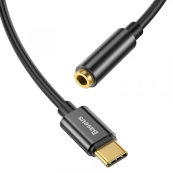Baseus L54 USB-C + 3,5 mm mini jack audio adaptér (čierny) 020121