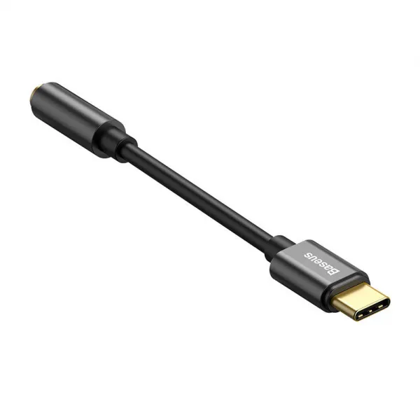 Baseus L54 USB-C + 3,5 mm mini jack audio adaptér (čierny) 020121