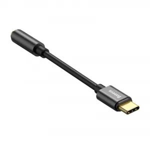 Baseus L54 USB-C + 3,5 mm mini jack audio adaptér (čierny) 020121