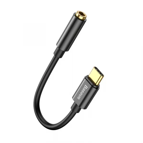 Baseus L54 USB-C + 3,5 mm mini jack audio adaptér (čierny) 020121